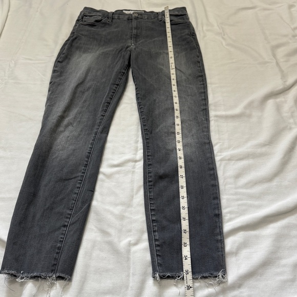 Frank & Eileen 31 Sligo Gray Wash Skinny Jeans ~ High Waist Raw Hem - Picture 7 of 10